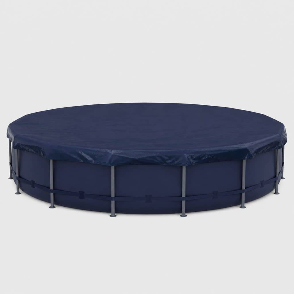 Bâche de piscine grand format sur-mesure presente seul