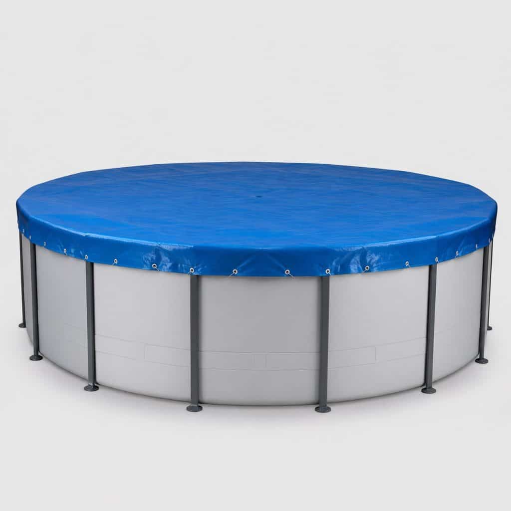 Bâche de piscine hors-sol généraliste presente seul