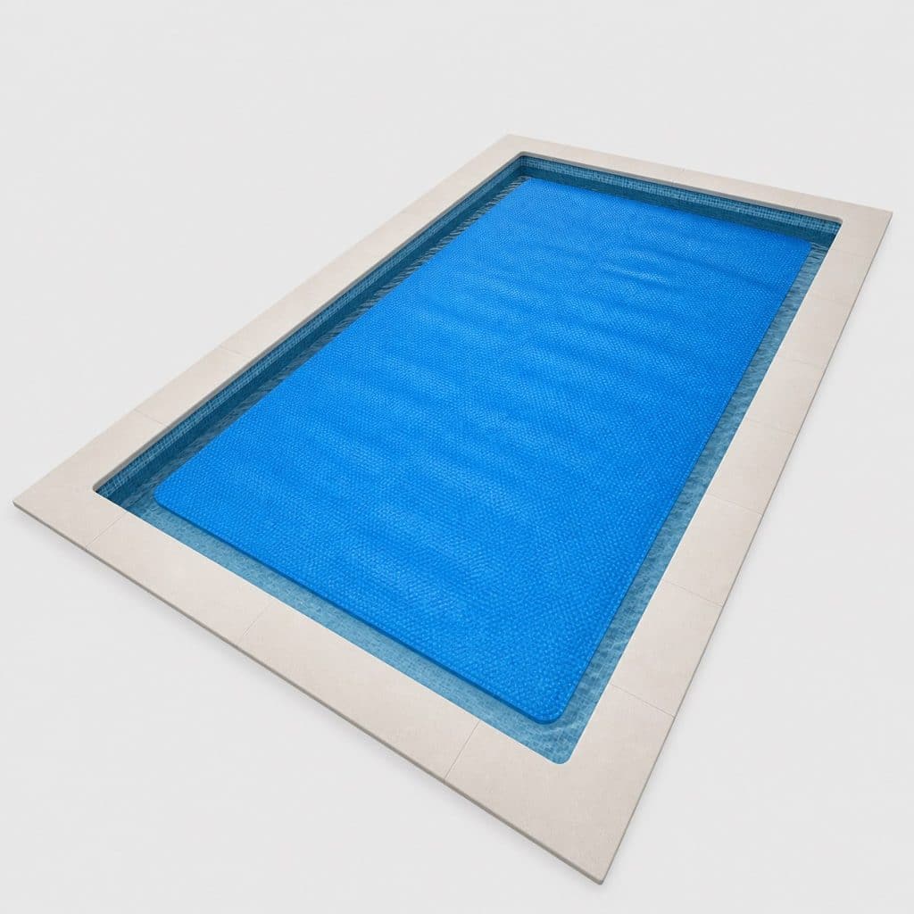Bâche de piscine rectangulaire à bulles presente seul