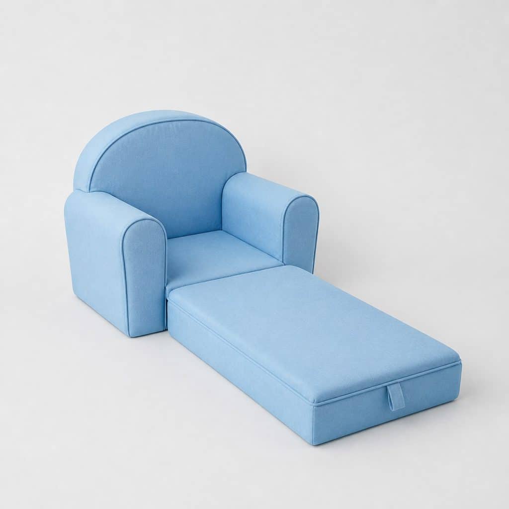 Fauteuil-lit enfant sécurisé presente seul