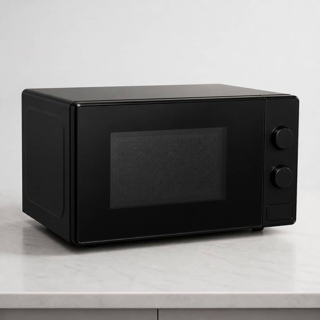 Micro-ondes pose libre noir presente seul