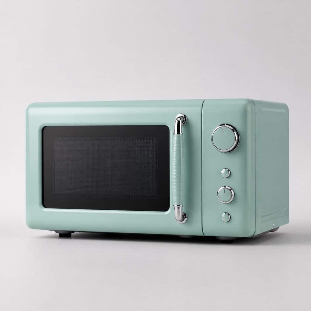 Micro-ondes vintage design presente seul