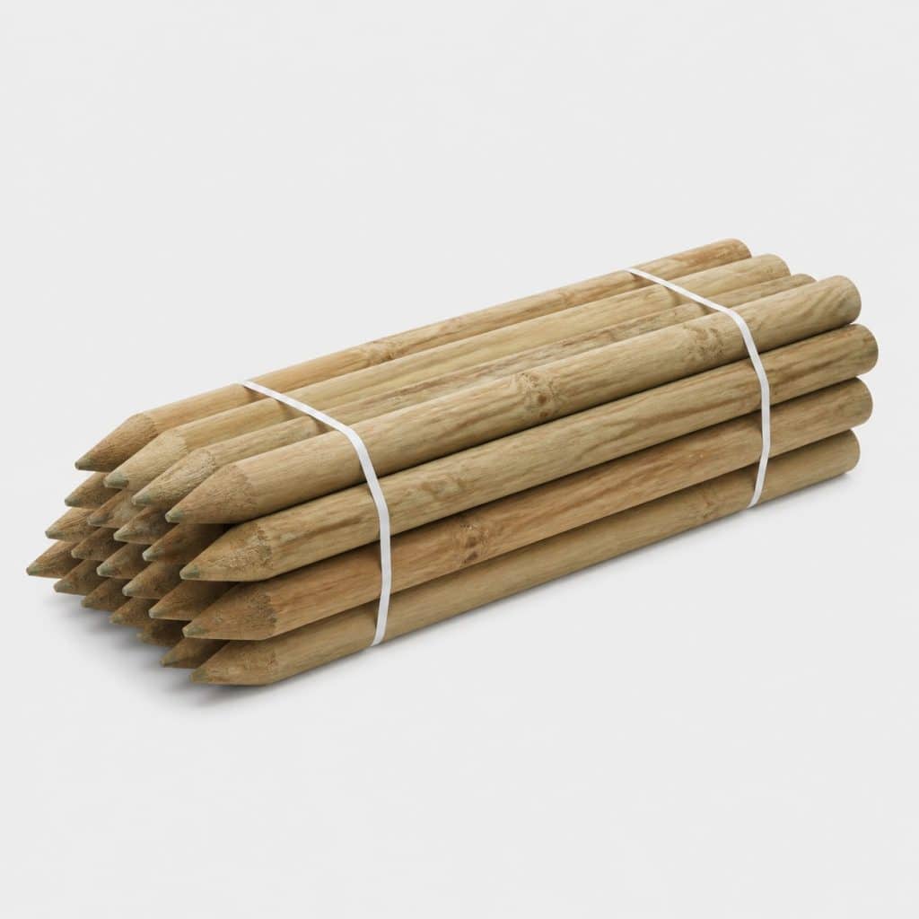 Piquet de clôture en bois presente seul