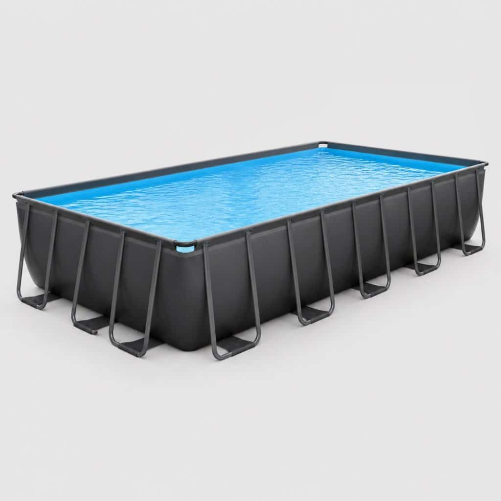 Piscine tubulaire rectangulaire 4x2m familiale presente seul