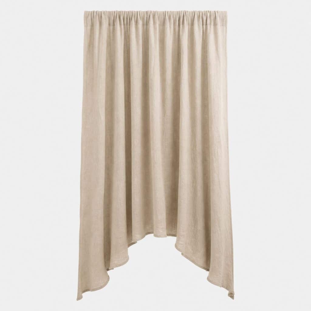 Rideau lin beige presente seul